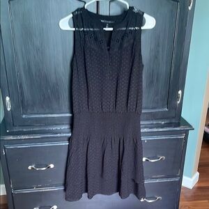 White House Black Market Black Fit and Flare Midi Dress